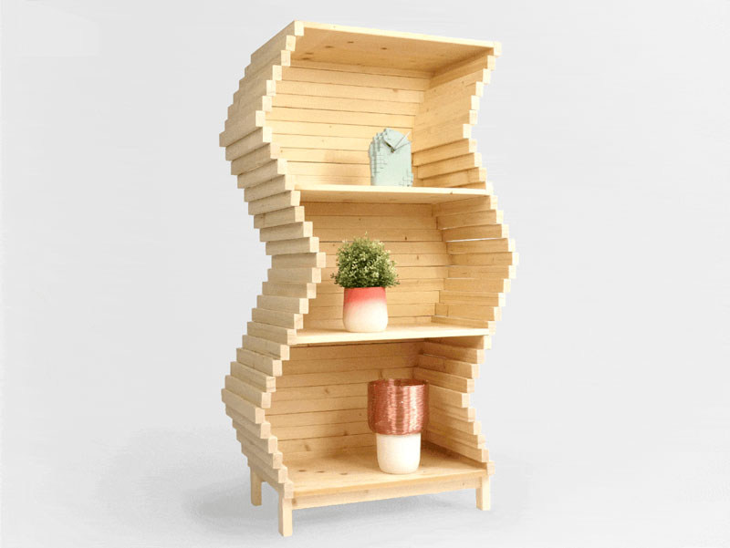 Wave Shelf By Studio Lorier Can Change Its Shape