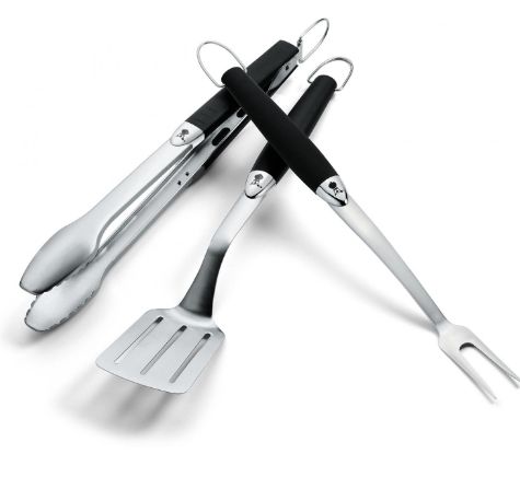 Weber 6630 Premium Stainless Steel BBQ Tool Set 3 Pieces