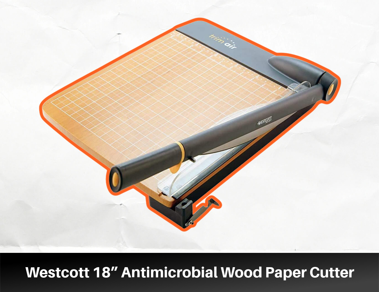 Westcott 18” Antimicrobial Wood Paper Cutter