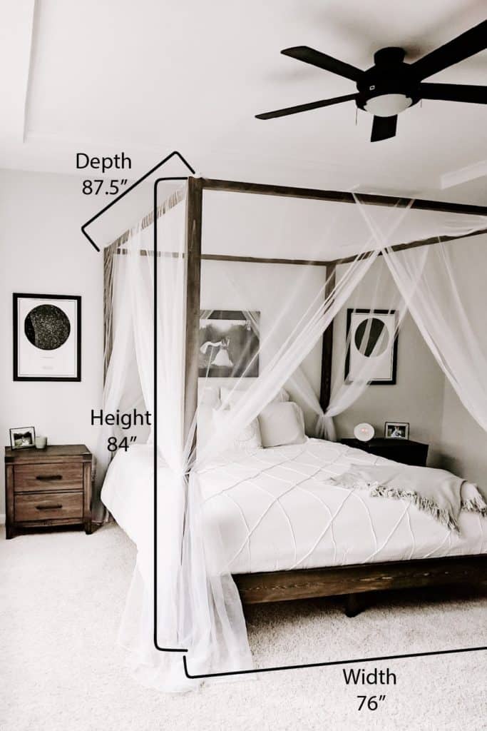 White Canopy Bed Makeover