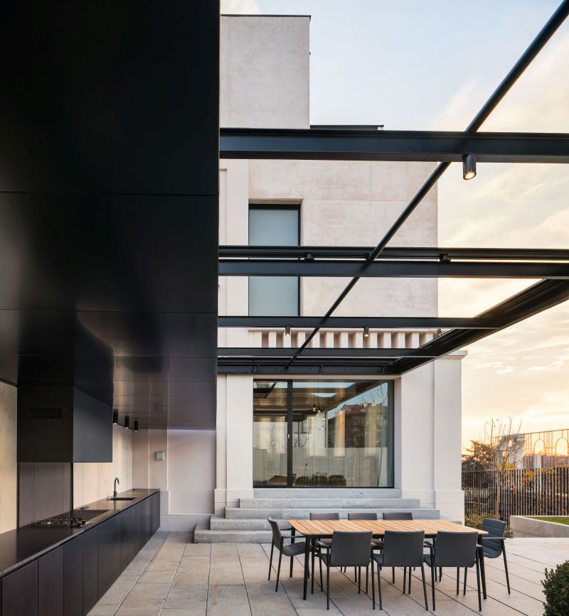 White Concrete Old House pergola