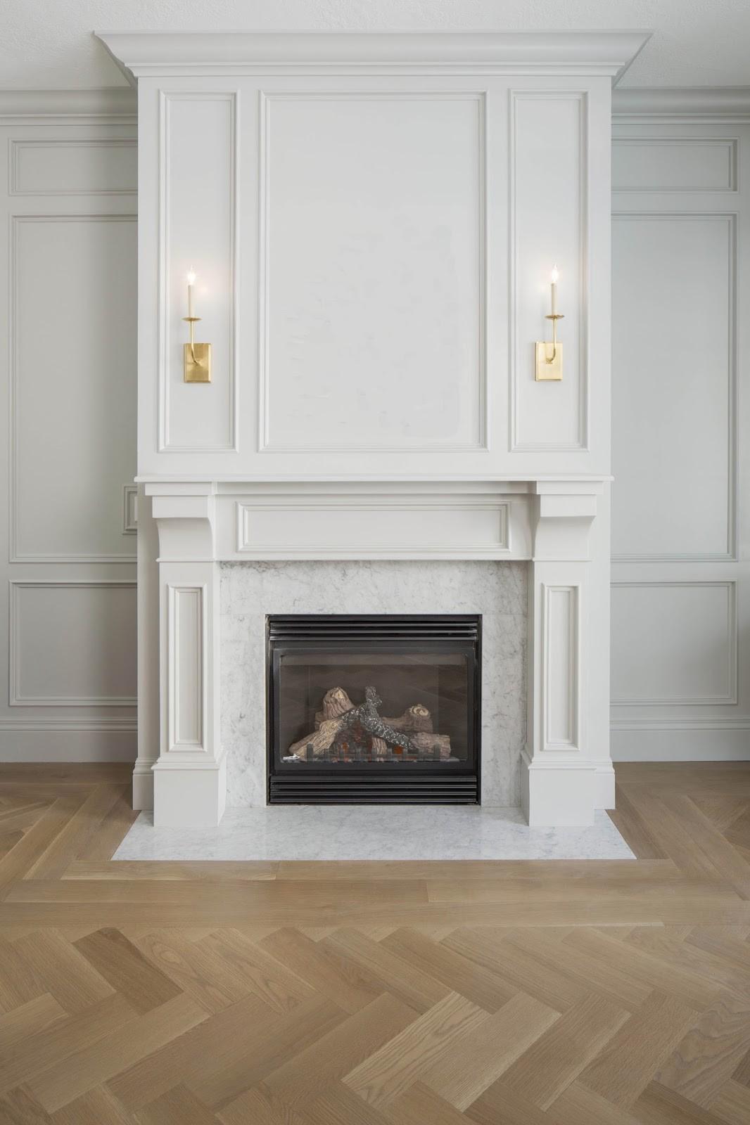 White Marble Fireplace