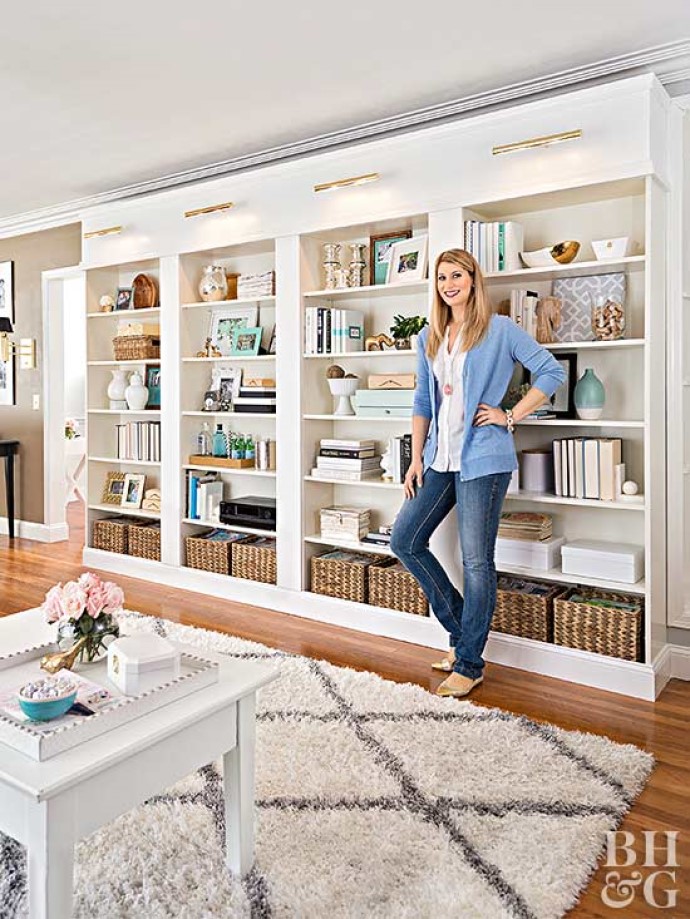 home library White Shelving to Store Books and Collectibles