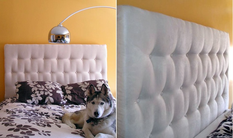 White Tufted Headboard DIY