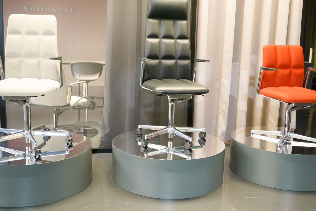 White black and orange walter knoll office chairs
