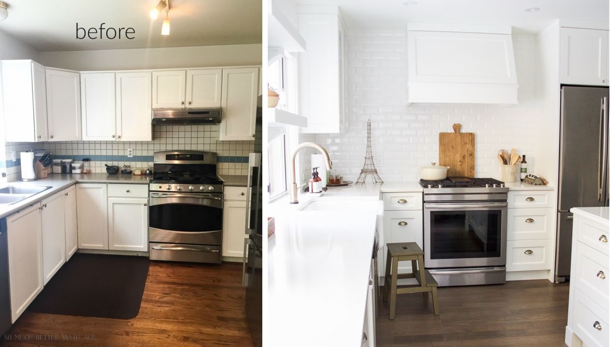 White kitchen decor after renovation