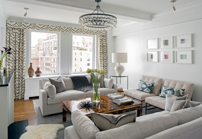 White living room with elegant details