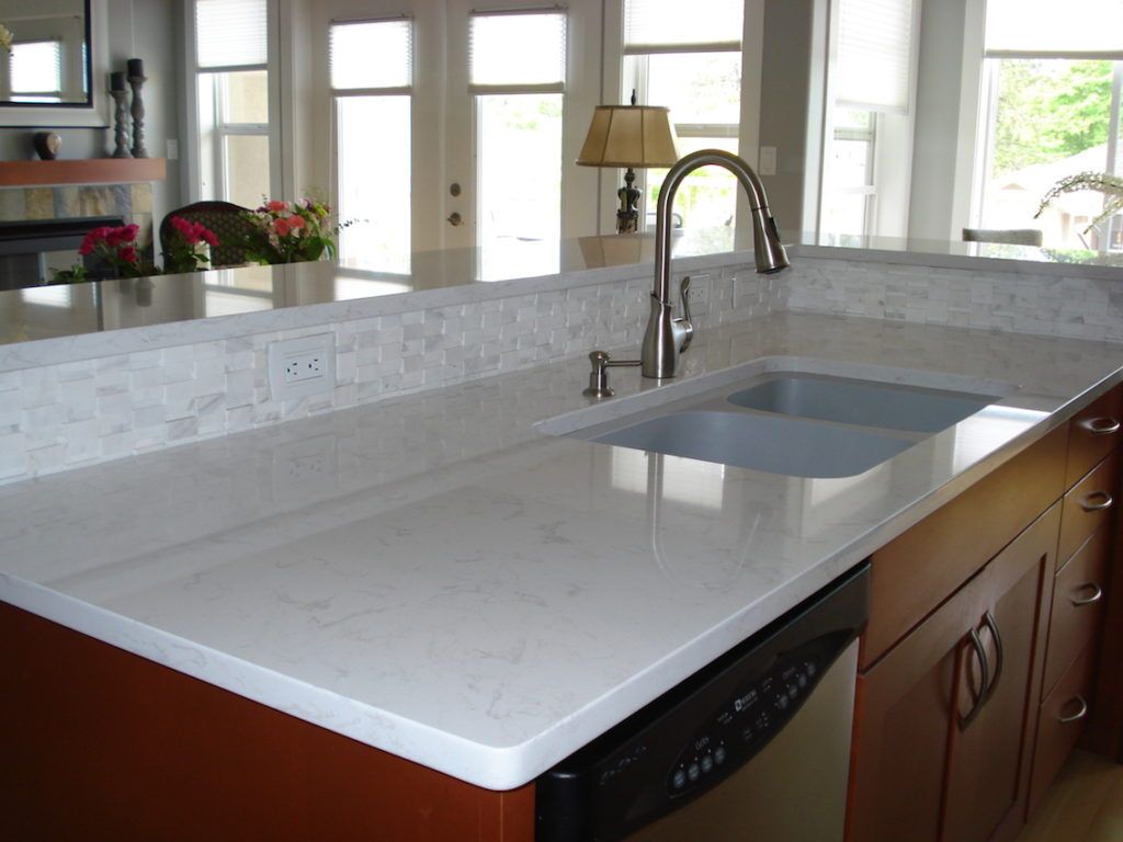 White quartz countertop design