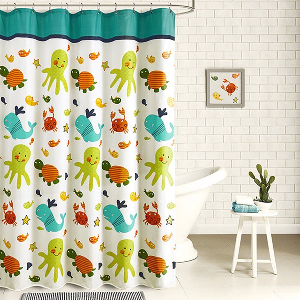 Wimaha Fabric Shower Curtains Soft Funny Shower Curtain