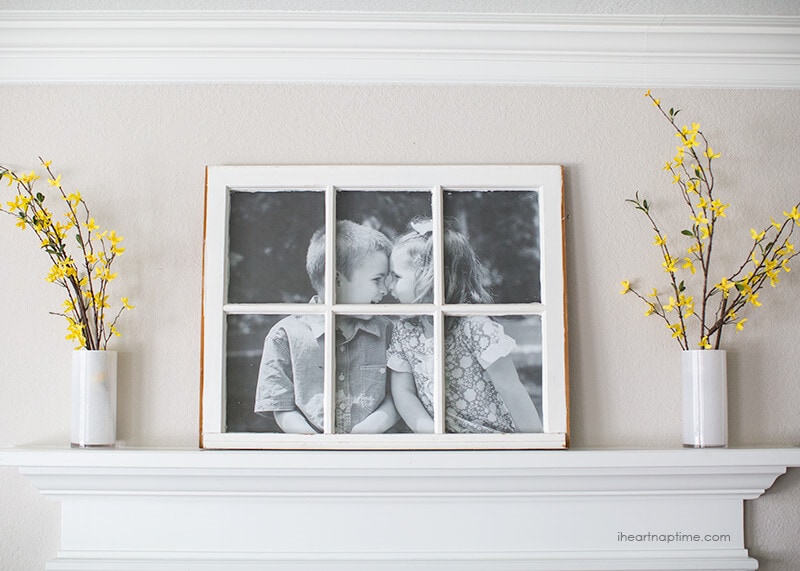 Window picture frame diy