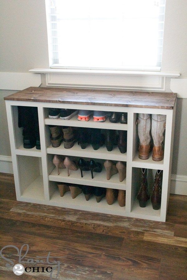 Window shoe storage