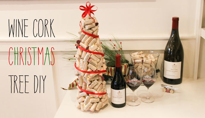 Wine cork Christmas tree DIY