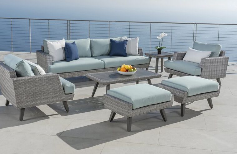 Winnie 7 Piece Sunbrella Sofa Seating Group with Cushions