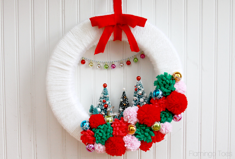 Colorful wreath design with a cute theme