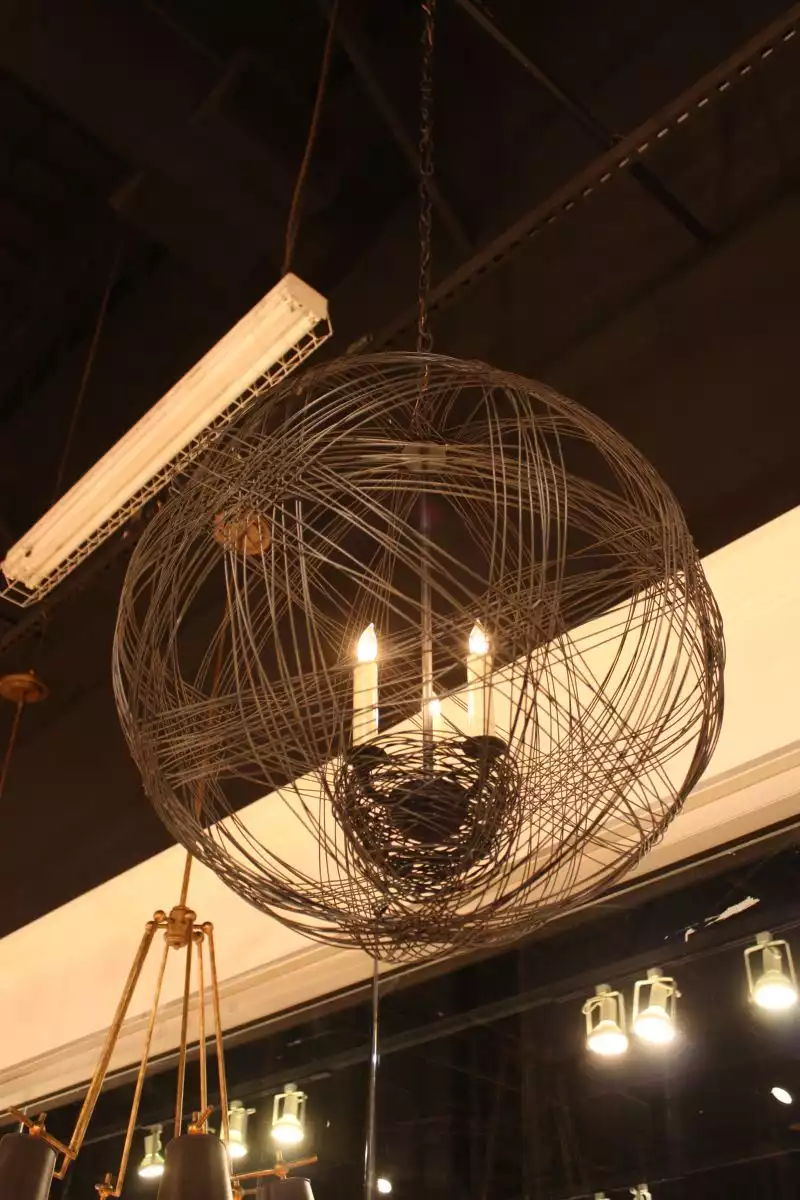 Wire chandelier