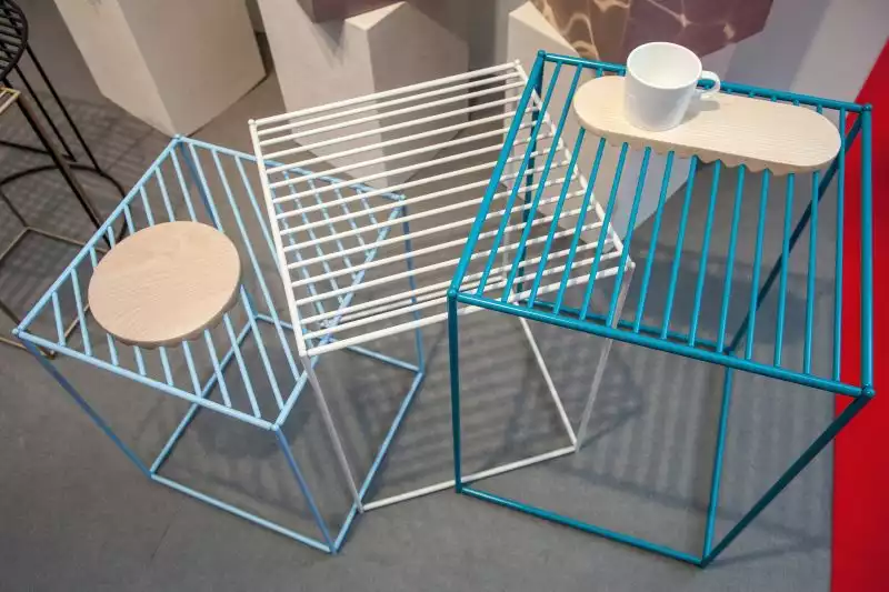 wire-furniture-with-a-wood-tray-special-designed