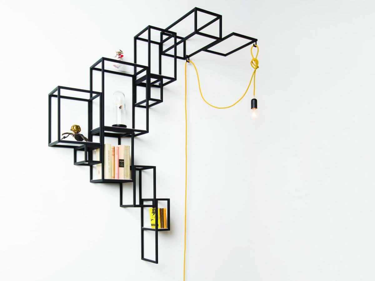 Wire wall mounted bookcase