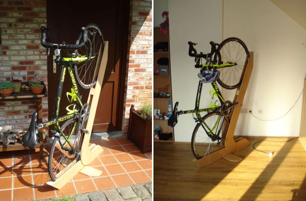 Wood Bike Rack DIY