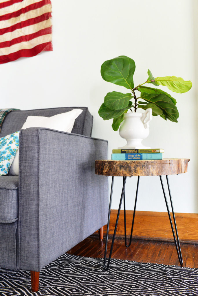 DIY furniture Wood Slab Side Table