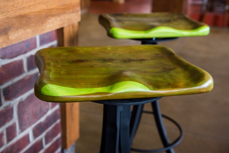 Wood and Metal Bar Stools