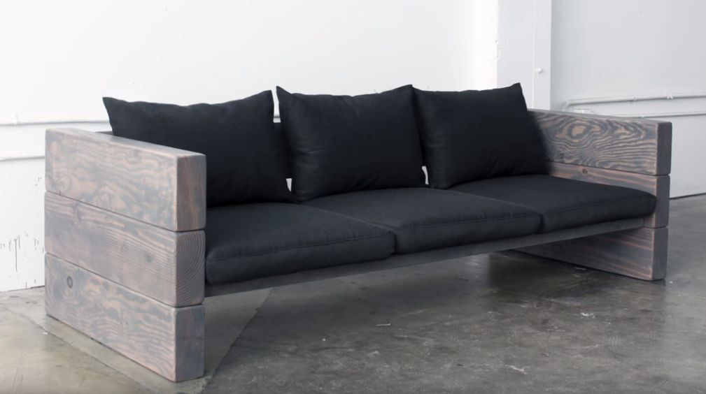 Solid wood couch