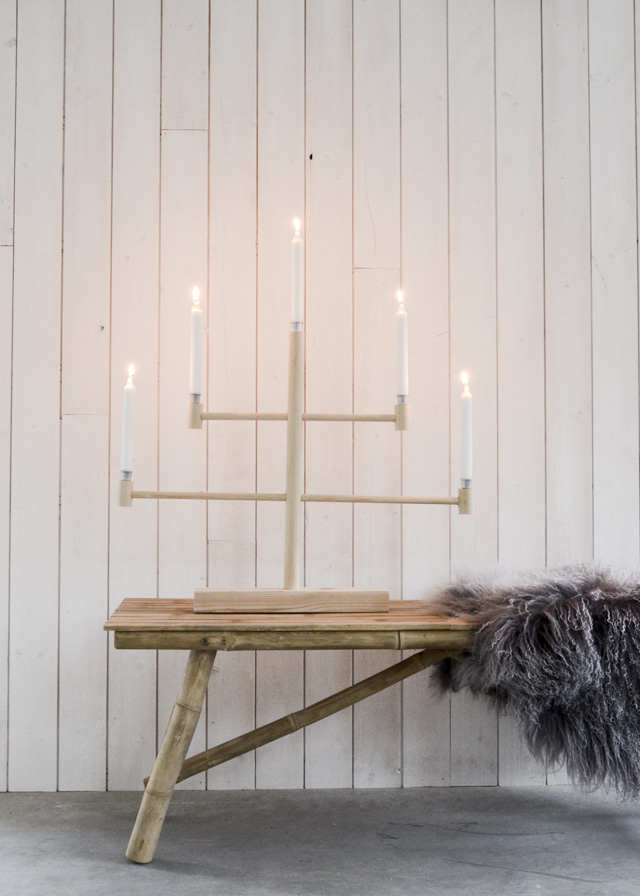 Wood candelabra project