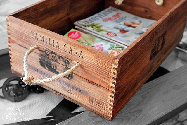 Wood crate magazine storage