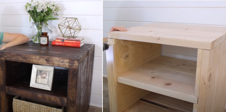 Wood end table diy