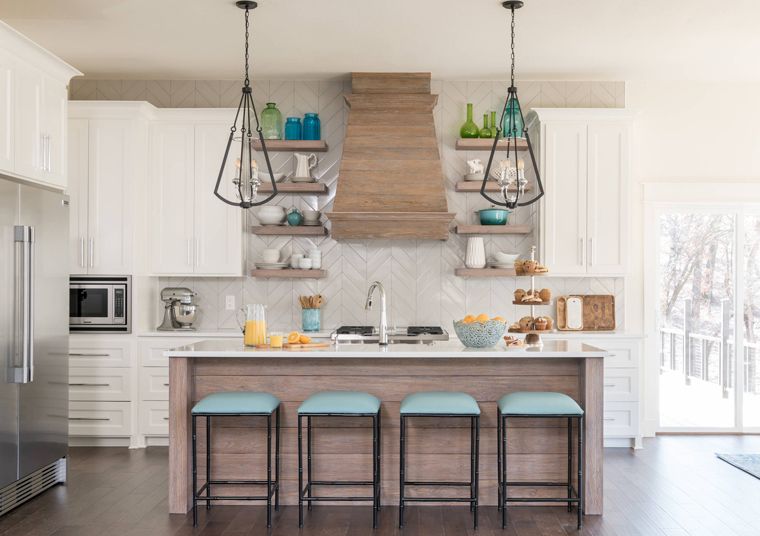 There’s plenty of ways to mix styles when designing your kitchen island