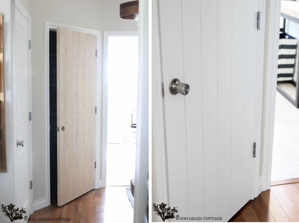 Wood painted pantry door