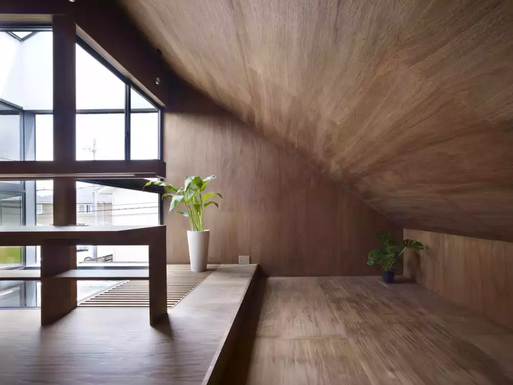 Wood paneling Ogaki House Mansard