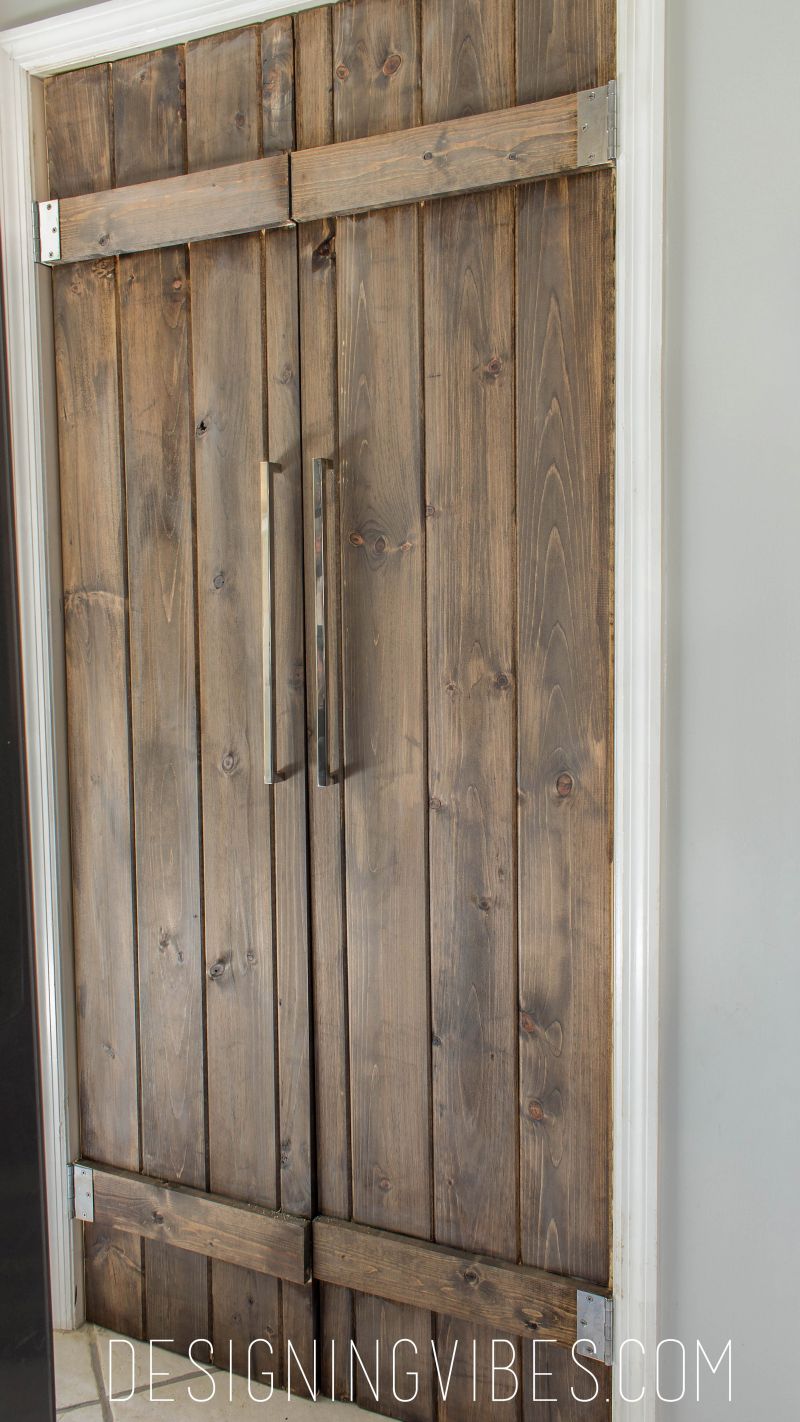 Make a statement with wooden barn doors