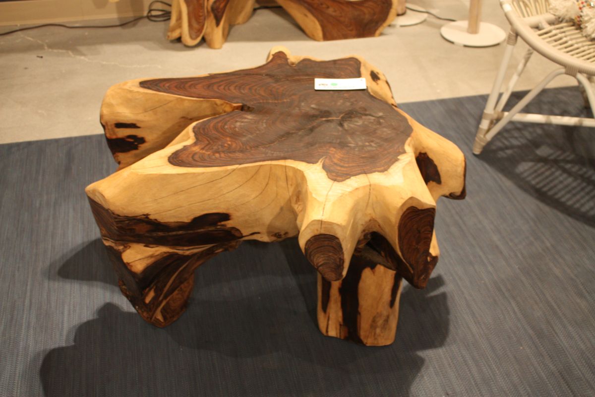 Wood tree coffee table unfinished