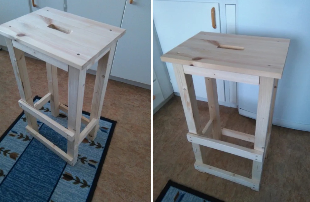 Woode bar stools diy