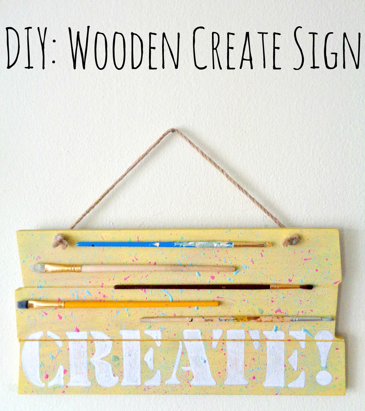 Wooden Create Sign