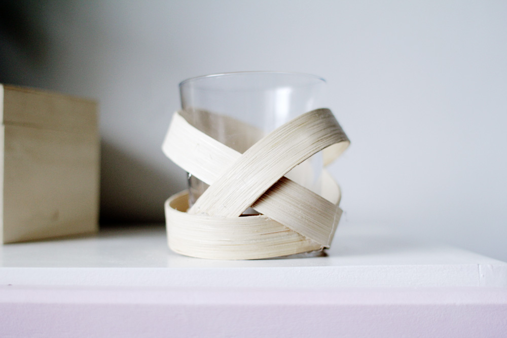 Wooden Strip Candle Votive