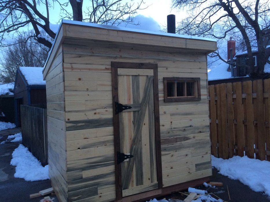 Wooden burning sauna