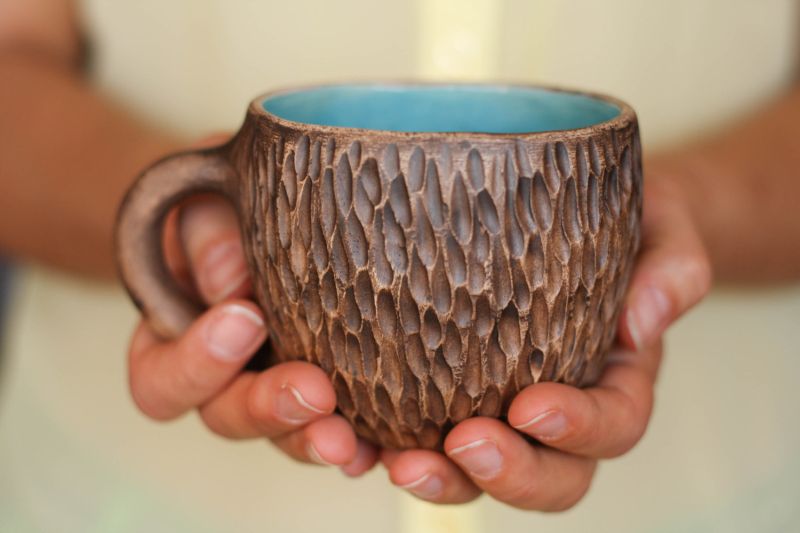 Wooden coffee mug