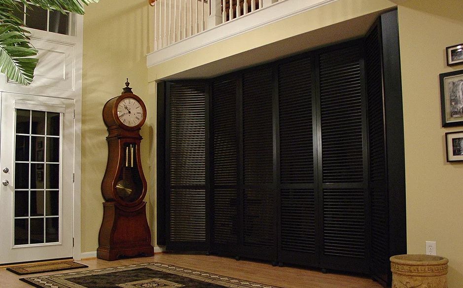 Wooden shutters room divider
