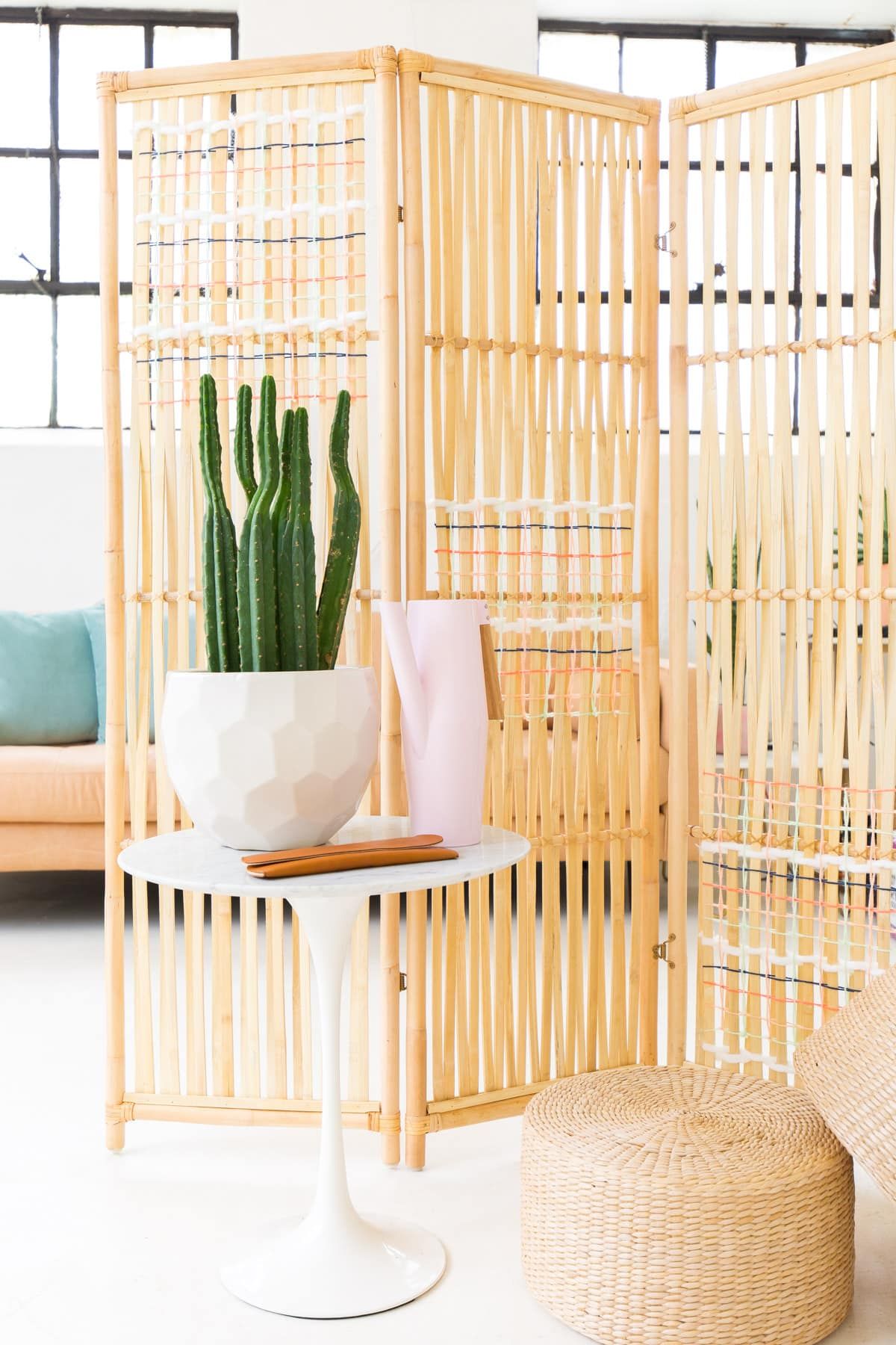 Woven room divider