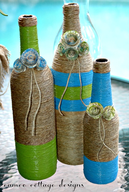 Wraping twin around bottles