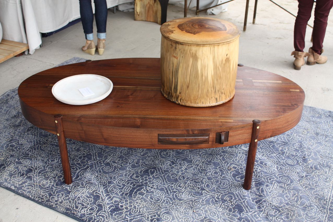 The designer says the crotch of the tree offers unusual grain patterns for his bowls.