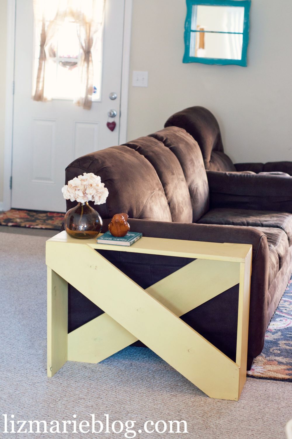 X shaped side table