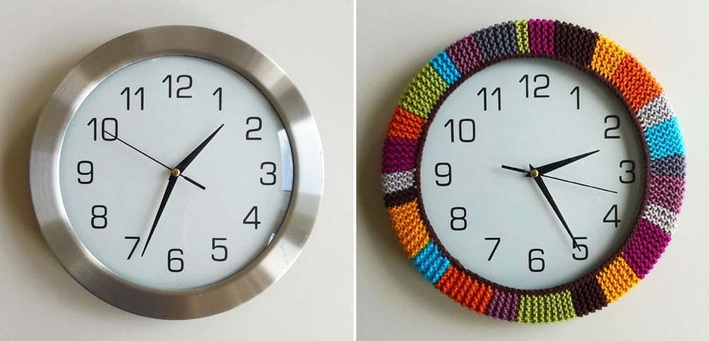 Yarn clock wrapped