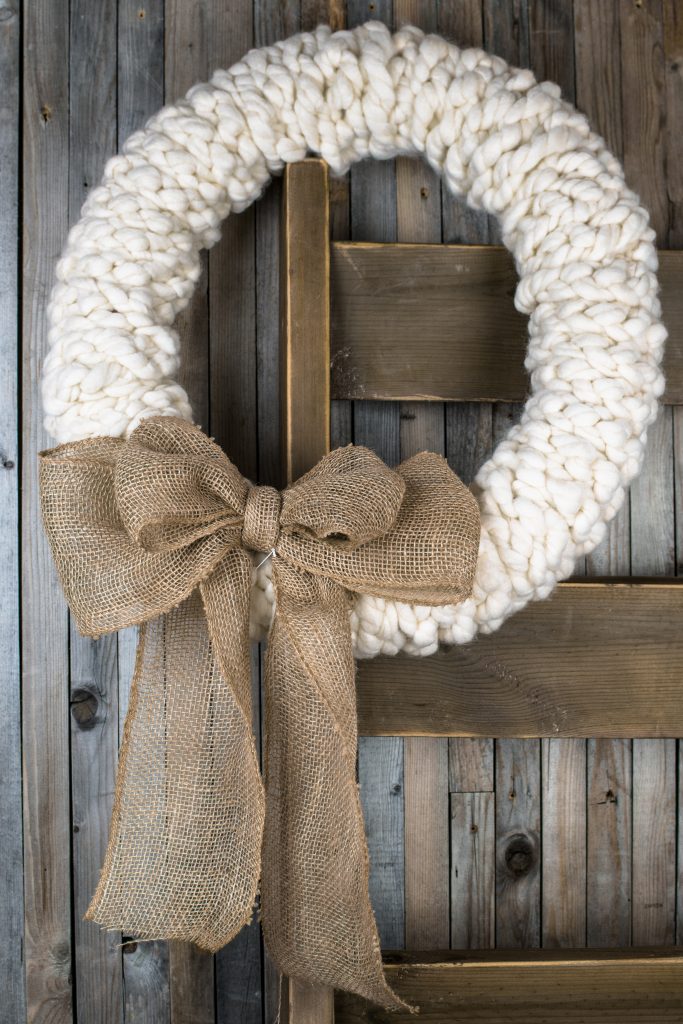 Yarn modern wreath