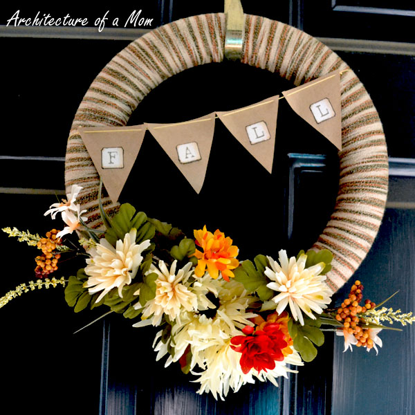 Yarn wreath diy for Fall