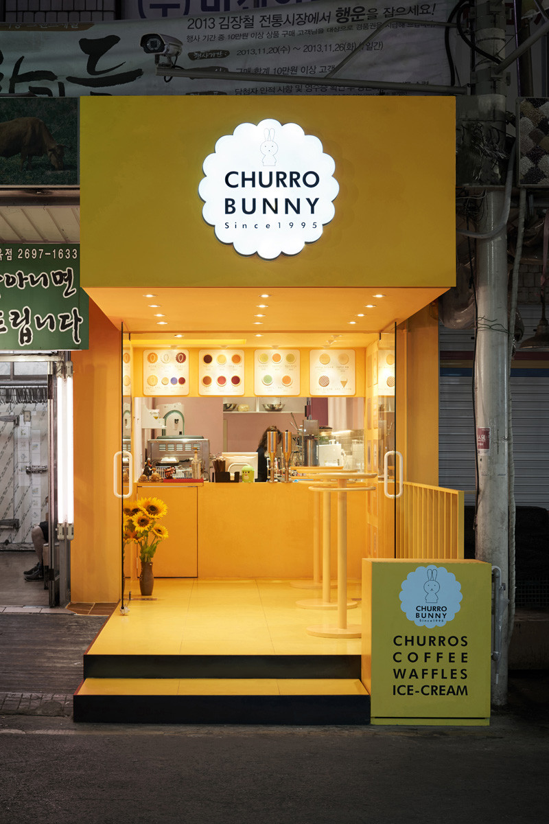 Yellow Churro Bunny Seoul Coffee shop