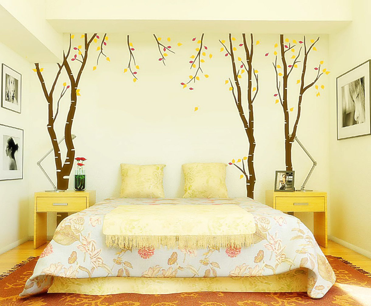 Yellow Wall Stickers For Bedroom