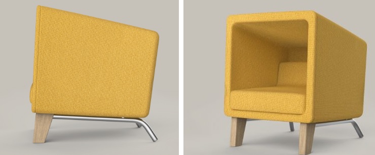 Yellow dog and cat couch