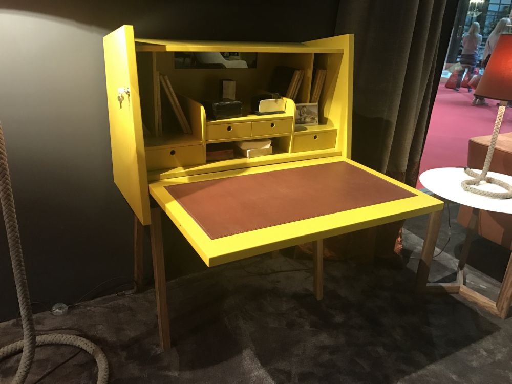 Yellow modular cabinet for storage